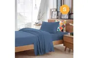 Single Size Ocean Color Poly Cotton Fitted Sheet Flat Sheet Pillowcase Sheet Set