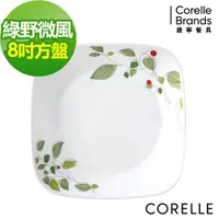 在飛比找ETMall東森購物網優惠-任-【美國康寧CORELLE】綠野微風方型8吋平盤