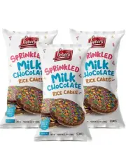 Birthday Colorful Sprinkles Chocolate Rice Cakes, 3.8 oz (Pack of 3)