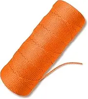 Orange Mason Line String Line - #18 Braided Nylon String - 500 Ft Length - Nylon Twine for Gardening Or Masonry Tools - Perfect Construction String for A String Level, Twine String for Gardening