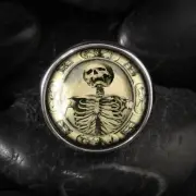 Victorian Memento Mori Skeleton Gothic Skull Handmade Silver Ring