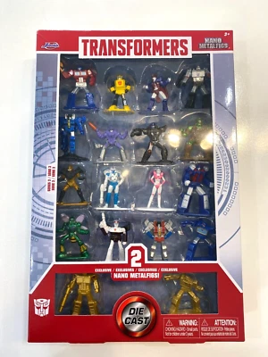 Jada Nano Metalfigs Transformers Series 3- 18 figures 2 Exclusive Gold NEW