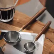Wooden Handle Stainless Steel Coffee Scoop Tablespoon Measuring Spoon Wood