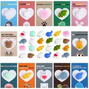 Valentines Day Gifts Cards for Kids Classroom - 24 Packs Mochi Squishies Toys...
