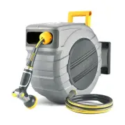 Retractable Garden Hose Reel 5/8 in x 100 ft Upgraded UV Resistant Heavy Duty...