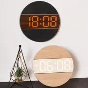 Round Hanging Clock Kitchen Office Hotel Home Bathroom Digital Wall Clock