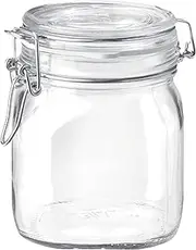 Bormioli Rocco SYNCHKG009319 B0727PL21D Fido Glass Canning Jar Italian.75, Clear
