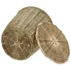 Bamboo Basket Storage Baby Office Garlic and Ginger Rustic Woven