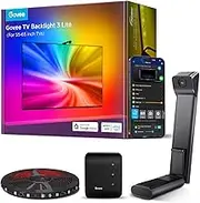 Govee TV Backlight 3 Lite with Fish-Eye Correction Function Sync to 55-65 Inch TVs, 3.6M RGBICW Wi-Fi TV LED Strip Light with Camera, 4 Colors in 1 Lamp Bead, Voice and APP Control, Adapter