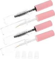 FRCOLOR 4Pcs Refillable Mascara Tubes with Shadow Tip Liner Bottle Transparent Makeup Containers for Custom Mascara and Eyeliner Compact and Lightweight Design for Easy Carrying