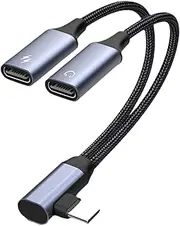 USB C to USB C Adapter – Audio and Charging Splitter – 2-in-1 Type C Headphone Jack Converter for Smartphones, Laptops, and Devices,2-in-1 USB C Audio Adapter, Adapter