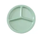 Yanco China NS-702G Nessico Green Melamine 10" dia. 3 Compartment Plate - 2 Doz