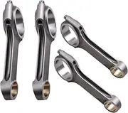 Forged 4340 EN24 Connecting Rods Set 139mm Compatible With K20 K20A2 K20Z1 K20Z3 Genuine 3/8" ARP 2000 bolts chrome steel H-Beam Pin