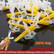 600-6000 Reusable Tile Leveling System Clips Wedges Wall Floor Spacers + Plier