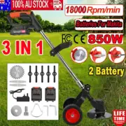 Cordless Grass String Trimmer Cutter Electric Weed Whacker Lawn Mower w/ Battery