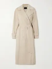 [Joseph] Joseph - Merton Belted Paneled Double-breasted Wool And Silk-blend Coat - Beige - FR 32 FR 32 Neutrals