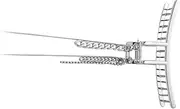 FOYTOKI Shower Hair Shark Claw Clips Non Slip Toothed Hair Clamps with Rhinestone Chain for Women Comfortable and Durable