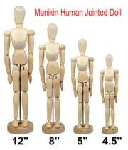 1PC Wooden Artists Manikin Jointed Dolls Human Body Model Art Mannequin Sketch