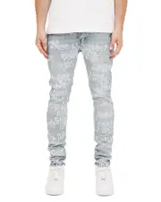 Purple Brand Skinny Fit Jeans in Light Indigo
