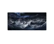 Anymob Mouse Pad Black 400X800X2MM Abstract Computer Keyboard Pad Non-Slip Rubber Mat