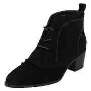 LeatherCollection Ladies Leather Collection Ankle Boots F50969 Black UK 6