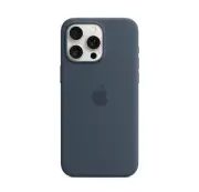Genuine Apple Silicone MagSafe Case for iPhone 15 Pro - Storm Blue