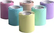 6 Rolls 198 Ft Bulletin Board Borders for Classroom,Decorations Waterproof Bulletin Board Decoration Macaron Colors for Classrooms Home Parties and DIY Projects Wide Decorative Border Sticking,33 Ft*23 Inches