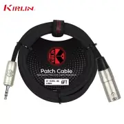 Kirlin 6FT XLR Male - 3.5mm TRS Plug Patch Cable Black AP-493 PRL-06/BK
