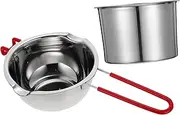 Mipcase 1Set Stainless Steel Melting Pot Handle Material Outdoor Backpacking Cookware for Melting Cheese and Butter Lightweight Durable