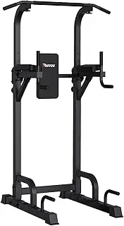PASYOU Power Tower Pull Up Bar Stand 9 Levels Adjust Workout Dip Station for Home Gym Strength Training Equipment Max Load 300KG