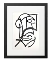 Corbellic Abstract 12x9 Wall Museum Expressionism Paper Original Gallery Art