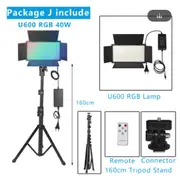 U800 RGB Photo Light LED Photo Studio Light Camera Phone Video Recroding RGB Panel Lamp LED Vdieo Light for YOUTUBE Tiktok LIVE U600-16OT NO Battery
