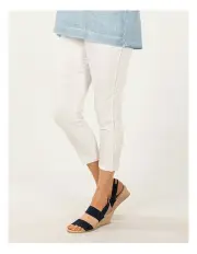 [Fella Hamilton] Embellished Stretch Pull On Pant in White