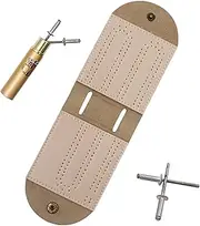 5 Leather Cribbage Board,Cribbage Board Game | Leather Scoreboard for Paper Card Games, Leather Pocket Sized Tiny Card Game Scoreboard Accessories Pochy