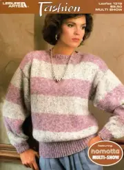 Fashion Featuring Nomotta Multi Show Sweater Knit Knitting Leaflet 1319 NOS