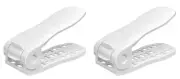 2-Pack Shoe Slotz Organizers Adjustable Shoe Stackers Space Saving WHITE