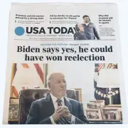 USA Today Newspaper January 8 2025 Biden says yes, he could have won reelection