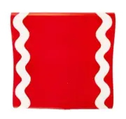 Red and White Swivle Christmas Holiday Paper Table Runner 16 X 120 in Disposible