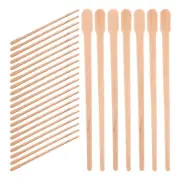 100 PCS Waxed Wooden Stick Female Body Hairs Rod Waxing Rods Miss