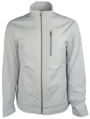 Michael Kors Men's Big & Tall Hipster Windbreakers Jacket (3X BIG, Cloud)
