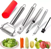 Vegetable Peeler Set Julienne Peeler 6 Pcs Stainless Steel Kitchen Peelers Kit f
