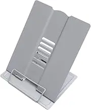NAMOARLY 1Pc Multifunctional Adjustable Reading Holder Large Metal Book Stand for Tablets and Books Tilt Angles and Portable Grey Reading Frame for Myopia Prevention
