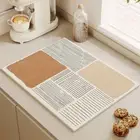 Super Absorbent Dish Drying Mat Diatomaceous Drain Pad Draining Mat Kitchen