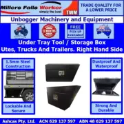 Millers Falls Under Tray Steel Tool / Storage Box Black Right Side