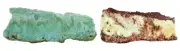 128 Gram Two Blue Green Yellow Chalcedony Chrysoprase Cab Gem Rough CS1/112223