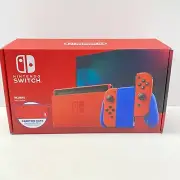 Nintendo Switch Mario Red Blue Limited Edition Console W/ Carrying Case - NEW