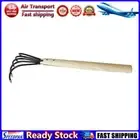 LF# 5-Claw Rake Garden Hand Rake Tool with Wooden Long Handle for Garden Tools