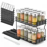 Pull Out Spice Rack Organizer for Cabinet Heavy Duty Slide Out Seasoning Kitc...