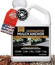 DOMINATOR Mulch Anchor 1 Gallon - Locks Mulch and Pea Gravel, Ready to Use Adhesive, Fast-Dry, Non-Toxic, Strong Landscape Glue