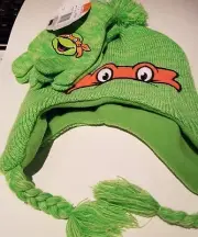 Unisex Boys Girls Nickelodeon Teenage Mutant Turtle Green Hat & Glove Set OSFM